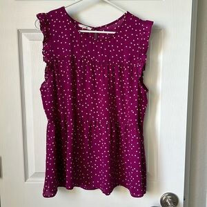 Maurice’s tiered ruffle sleeve tank top XL